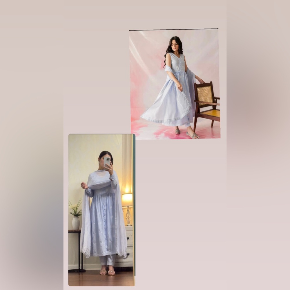 Elegant Light Blue Women's Dress